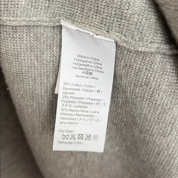 J.Crew Eloise sweater-blazer in a cotton blend light gray cardigan 2X - Picture 7 of 8